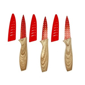 Dura Culina® 3-Piece Christmas Holiday Paring Knife Set with Blade Guards, Great Gift Set! - 1 of 4