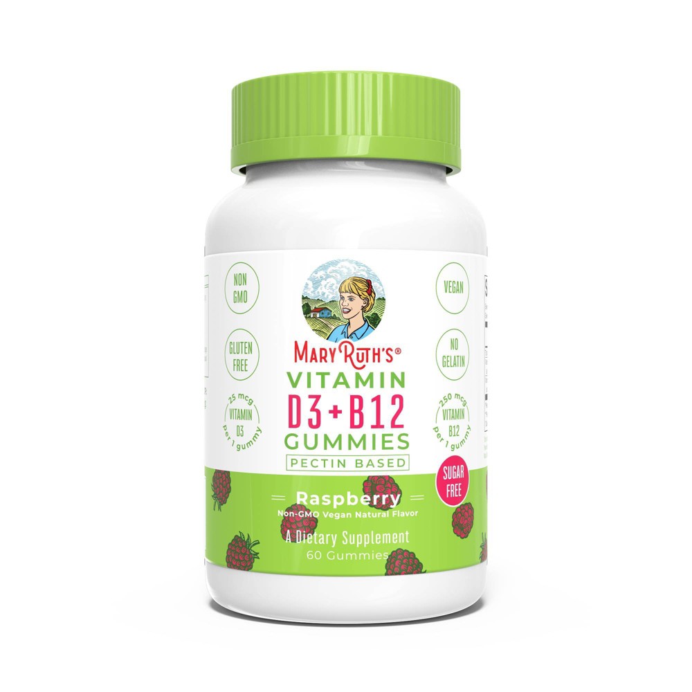 Photos - Vitamins & Minerals MaryRuth's Vitamin D3 + B12 Sugar Free Vegan Gummies - 60ct