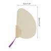 Unique Bargains Portable Double-Sided Short Handle Round Xuan Paper Plover Folding Fan 1 Pc - 2 of 4