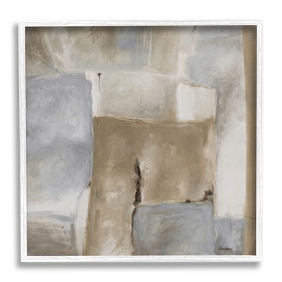 Stupell Industries Earthy Industrial Abstract Geometric Shapes Brown Tones Framed Giclee Art