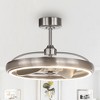 Parrot Uncle  27.5" Brushed Nickel Integrated LED Indoor 6-Speed Caged Ceiling Fan, Modern - 3 of 4