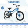 Costway 16"/18" LED Lighted Kids Bike with Adjustable Seat Coaster Brake Training Wheels Blue/Red/Pink - 3 of 4