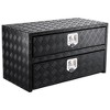 36" Aluminum Truck Tool Box, 2 Tier Tool Chest Organizer with Lock & Keys, Underbody Truck Box, Waterproof Truck Bed Toolbox for Pick Up, Deck Box - 2 of 4