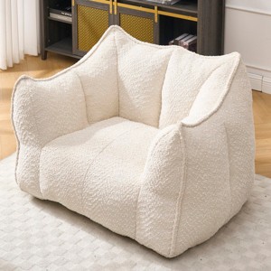 Bean Bag Chair Modern with Armrests and Handle for Living Room Relaxing 47.2" Wide-3irtyhousy - 1 of 4