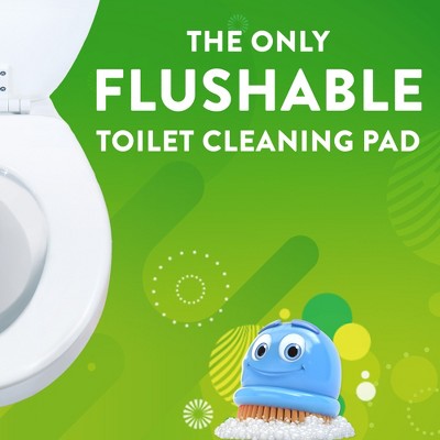 Flushable Citrus Scent Toilet Cleaning Kit with Pads