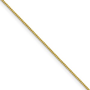 Black Bow Jewelry 0.95mm 10k Yellow Gold Diamond Cut Octagonal Box Chain Necklace - 1 of 4