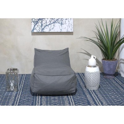 Vynxaria Dark Grey Ettie 3 Ft. Water Resistant Fabric Bean Bag Chair