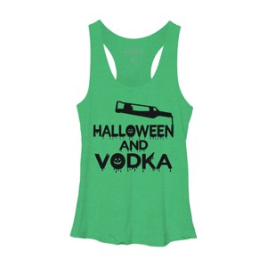 Women's Design By Humans Halloween and Vodka By melcu Racerback Tank Top - 1 of 3