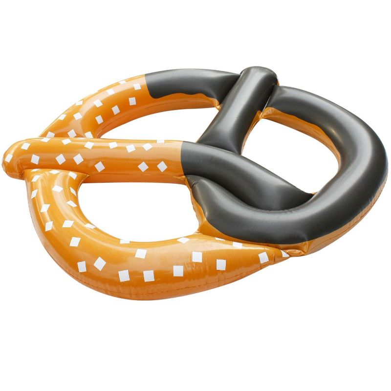 Pool Central 51" Inflatable Chocolate Covered Pretzel Swimming Pool Float, 1 of 2