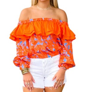 Women's Kelly Tiger Print Top - Alden Adair - 1 of 2