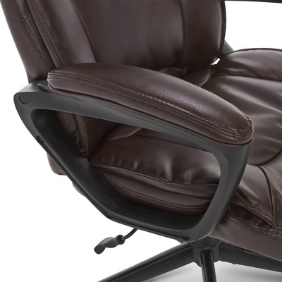 Brown Leather High Back Swivel Executive Office Chair