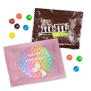 Mermaid Birthday Candy M&M's Party Favor Packs (12ct or 24ct) - Milk Chocolate - 1 of 2