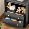 Coucheta Baby Changing Table with Pad, 2 Drawers & 2 Shelves (Color: Black) - 4 of 4