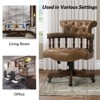 Zacharie  Chesterfield Captains Classical Genuine Leather Height-adjustable Executive Chair with Nailhead Trims  | KARAT HOME - 2 of 4
