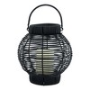 AZL1 Life Concept Decorative Lantern with Rattan Woven Candle Design Timer Function for Living Room Entryway Bedroom, Black, 16"*12"*12" - 2 of 4
