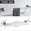 5-Piece Bathroom Hardware Accessories Set 23.6 inch Towel Bar Towel Rack Sets Modern Towel Ring Kit Stainless Steel Wall Mounted (Brushed Nickel) - 2 of 4