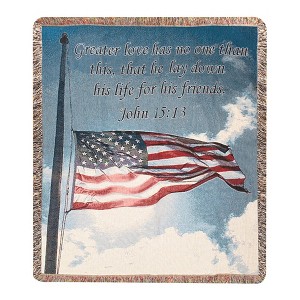 Cozy Decorative Throw Military-Patriotic Theme 50x60 Inch Cotton by Manual Woodworkers and Weavers - 1 of 3