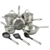 Oster Ridgewell 13 piece Stainless Steel  Belly Shape Cookware Set in Silver Mirror Polish with Hollow Handle - 4 of 4