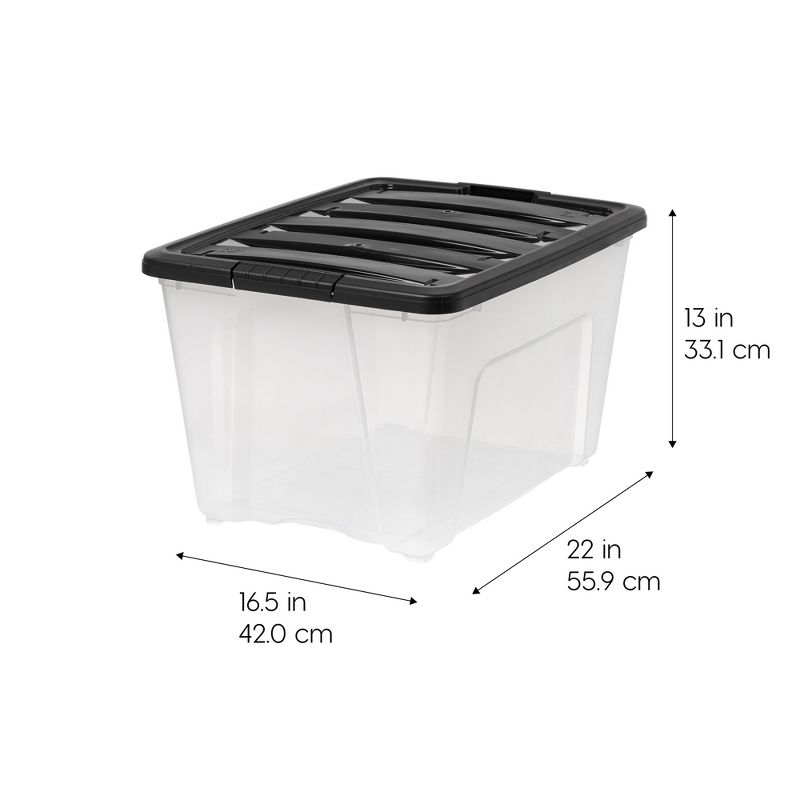 IRIS USA Plastic Storage Bins with Lids and Secure Latching Buckles, 6 of 7