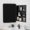 SpassWay 20 x 28 Inch Recessed or Wall Mount Medicine Cabinet Black Bathroom Storage with 3 Cupboards - 2 of 4