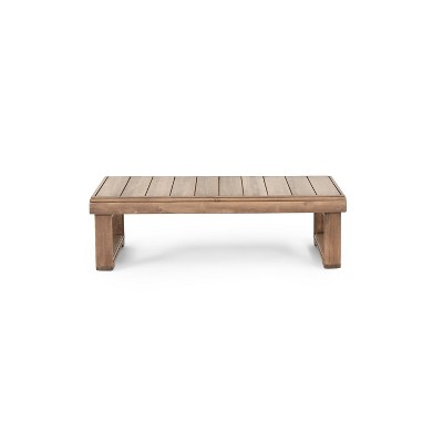 Westchester Outdoor Acacia Wood Rectangular Coffee Table Brown Wash - Christopher Knight Home