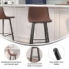 Taylor & Logan 2pk Modern Bucket Seat Barstools Brown - 4 of 4