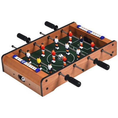 Details about   TABLETOP FOOSBALL GAME TABLE Compact Portable Soccer Football Blue Wood 40" 