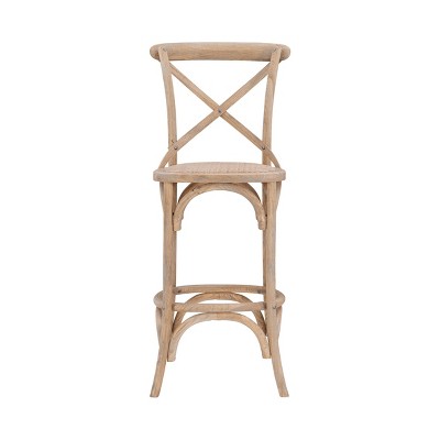 Roxy Coastal Gray Wash Vintage-Style Barstool 30"