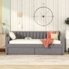 Sapphtopaz Daybed Bed Frame Twin Bed with Drawers and Trundle Wood Slat Support Velvet Bedroom Furniture, Easy Assembly, No Box Spring Needed - 3 of 4
