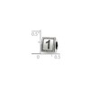 Black Bow Jewelry Triangle Block, Number 1 Sterling Silver Bead Charm - 2 of 3