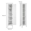 Slone Two Door Shuttered Linen Cabinet - Elegant Home Fashion - 3 of 4