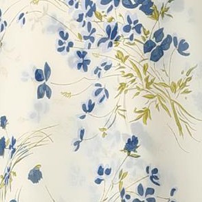 beige-blue floral