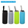Unique Bargains Neoprene Insulated Water Bottle Sleeves with Finger Strap 2.56"x7.09" 4 Pcs Black Green Blue Gray - 3 of 4