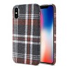 Reiko iPhone X/iPhone XS Checked Fabric Case in Brown - 2 of 4