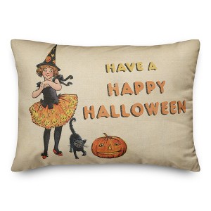 Creative Products Happy Halloween Tutu Witch Girl 20 x 14 Indoor / Outdoor Pillow - 1 of 3