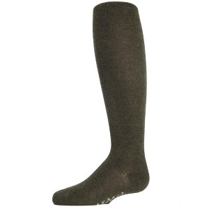 Memoi Girls' Soft Pima Cotton Opaque Tights - 1 of 2