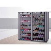 Double Row Shoe Rack Organizer with 9 or 12 Compartments Non Woven Fabric Shoe Storage Cabinet Space Saving Shoe Shelf - 2 of 4