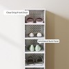 SEVOBAL 10-Tier Stackable Shoe Storage Box Organizer with Clear Drop Front & Ventilated Back Foldable for Entryway Hallway, Gray, 25.8"*17.91"*13.98" - 4 of 4
