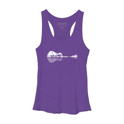 Women's Design By Humans Nature Guitar By Maryedenoa Racerback Tank Top