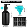 4 Pack 16.9 Oz Black Shampoo Bottle Dispenser, Refillable Shampoo Bottle, Lotion Dispenser with Sticker Funnel - 2 of 4