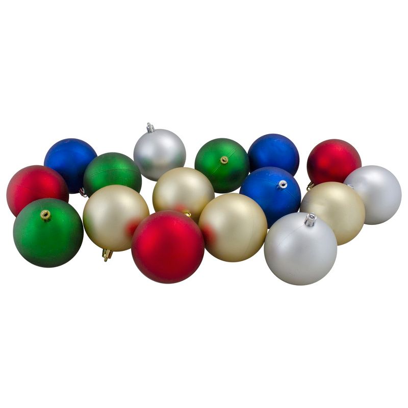 Northlight 32ct Shatterproof Shiny and Matte Christmas Ball Ornament Set 3.25" - Gold/Silver, 2 of 4