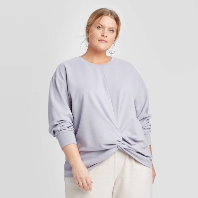 women's plus size crew neck sweatshirts