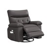 27" Oversized Extra Wide Recliner Chair - Faux PU Leather Large Manual Recliner for Adults, Exceptional Comfort Lazy Chair with 1.5X Sponge Filling - 2 of 4
