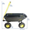 Folding car Poly Garden dump truck with steel frame, 10 inches. Pneumatic tire, 300 lb capacity body 55L black - 2 of 4