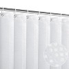 LunaLulinlk Waffle Shower Curtains with 12 Hooks,White - 2 of 4