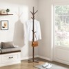 Cesicia Solid Wood Finish Coat Rack, 9 Hooks Coat Hanger Stand - 3 of 4