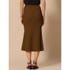 INSPIRE CHIC Women's Texture Stretchy Bodycon Mermaid Fishtail Lettuce Hem Elastic High Waist Maxi Skirts - 4 of 4