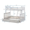 XIYUYEU Twin Over Full Bunk Bed with Ladder and Converts to 2 Twin Beds,Loft Bed with Guardrail and Storage Drawers for Bedroom - 3 of 4
