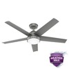 Hunter Fan 52" Skyflow Weather Max Indoor/Outdoor Ceiling Fan with LED Light Kit and Wall Control Matte Silver - 2 of 4