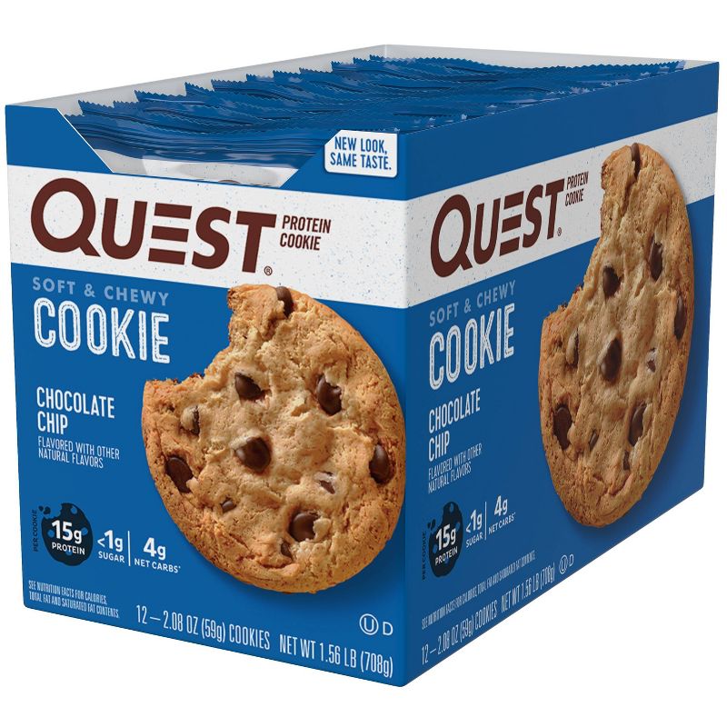 Quest Nutrition 15g Protein Cookie - Chocolate Chip Cookie, 3 of 13